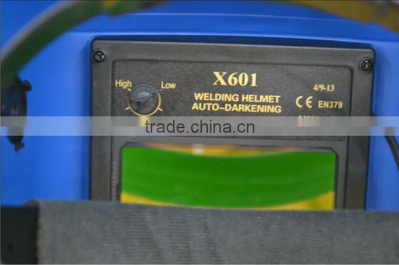 CE skull Nylon auto Darkening welding helmet with solar power