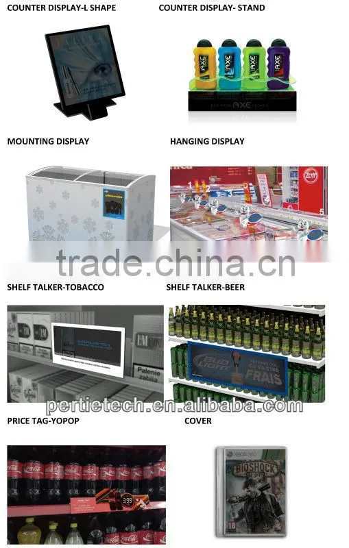 indoor use store digital counter display touch screen eink digital item