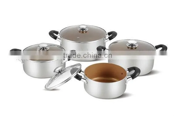 Korean Style Aluminum non stick coating Casserole Stock Pot Cooking Pot Soup Pot Noodle Hot Pot Kitchenwares