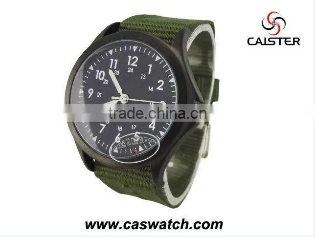 Special dial with 24 numbers men watch design in nylon band
