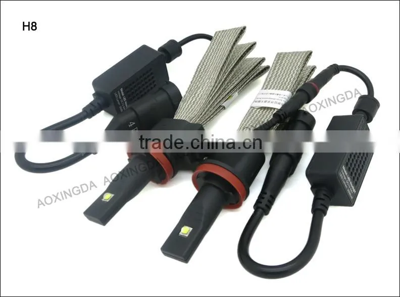 5000LM H8 H11 LED headlight with new idea flexible coppoer wire heat sink