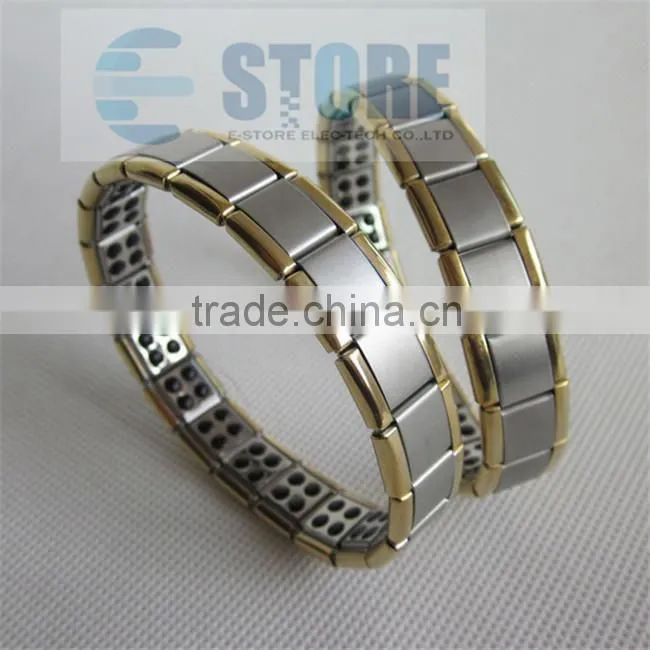2014 Gold Germanium Bracelets With Negative Ions Bracelets Power Energy Bracelet