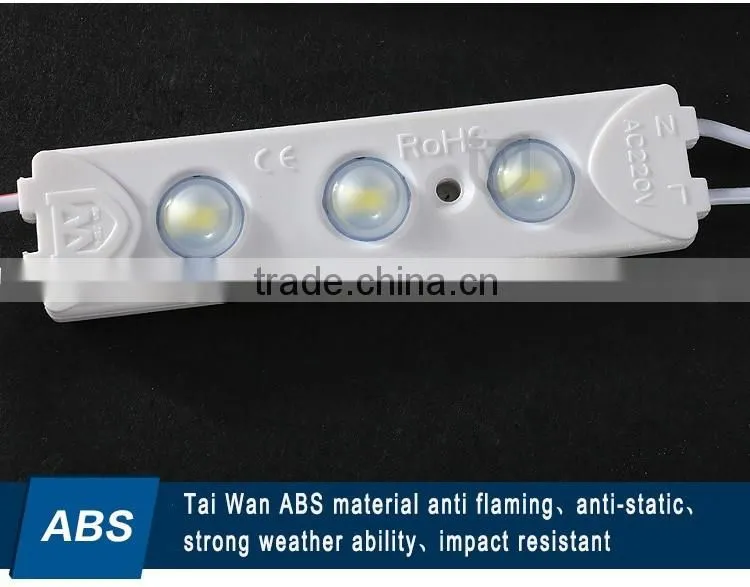 3 chips 5730 led module AC 220V top quality super bright Beam Angle 160 degrees CE Rohs AC led module waterproof for KTV