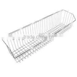 Chrome wire bed basket - large wide - 150mm x 600mm x 130mm (DxWxH) Chrome wire bed basket