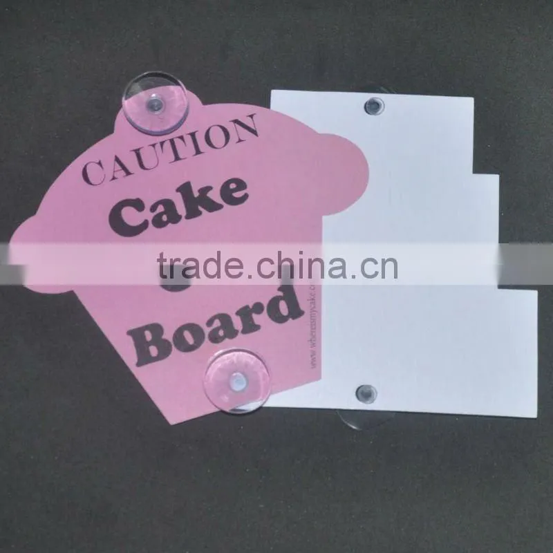 PVC board sign with suction cup --cake on board