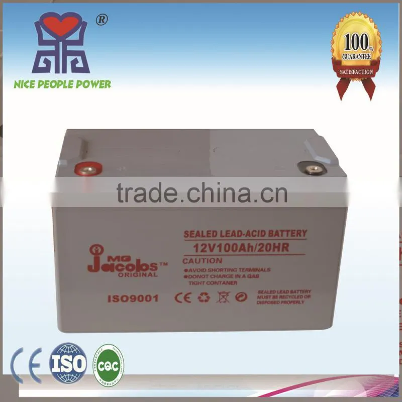 12V100AH vrla battery for the solar DC fan with With Rich Professional Experience