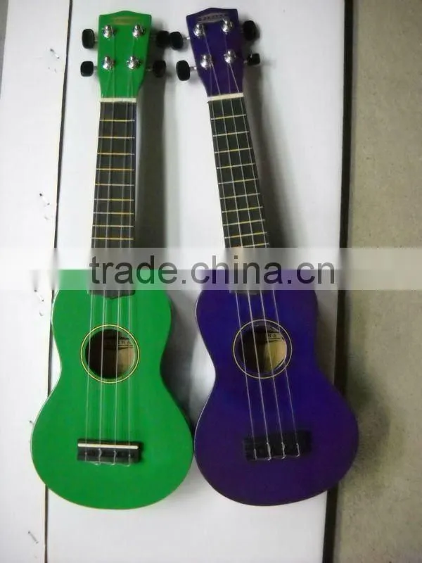 21" soprano colorful Linden Plywood Ukulele/Hawaii Ukulele with high quality