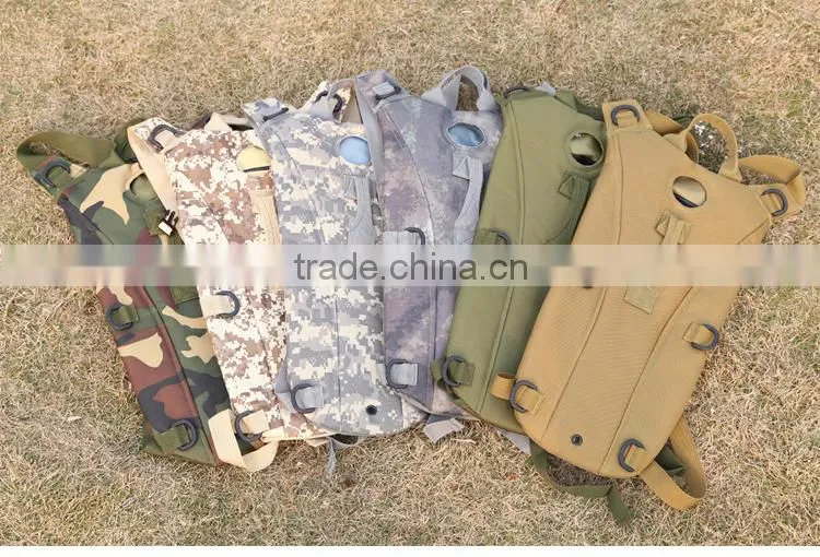 Camouflage sport riding bicycle cycling water hydration backpack with bladder bag