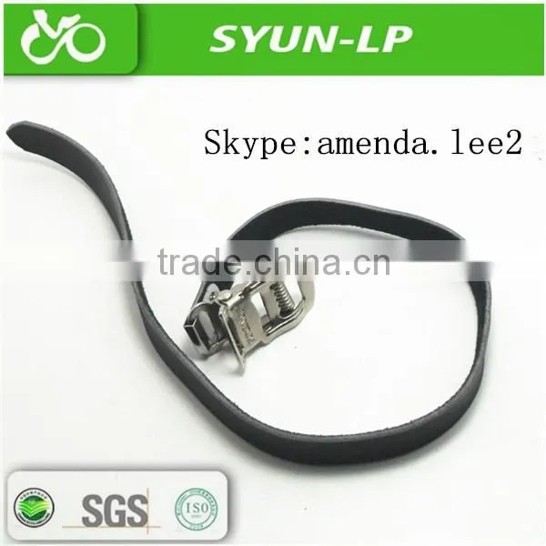 bicycle accessories factory sale cheap leather bicycle toe strap pedal bike strap