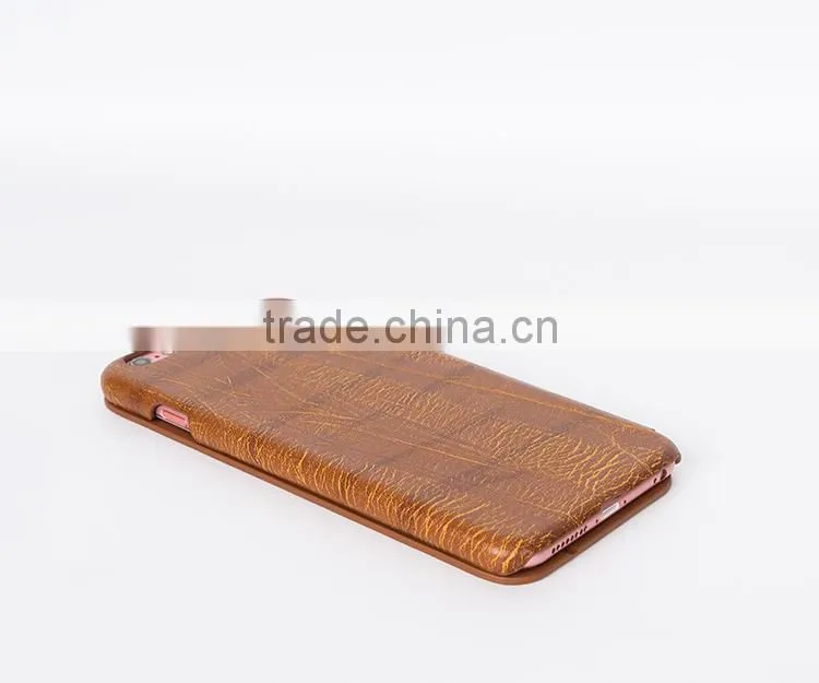 Slim leather cover for 6S with edge oil, oil case with logo