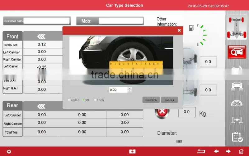 space-saving 3D wheel alignment with competitive price for car maintenace point