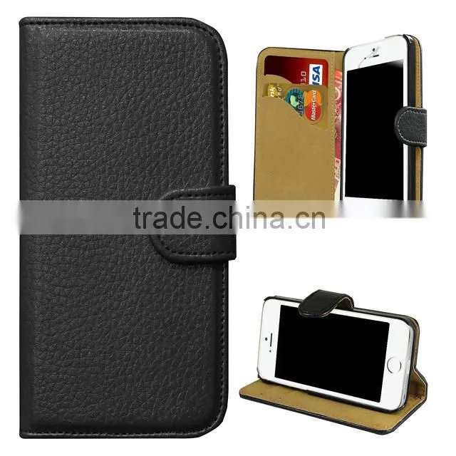 Luxury Wallet Genuine Real Leather Case,Book Leather Case For HTC ONE M8