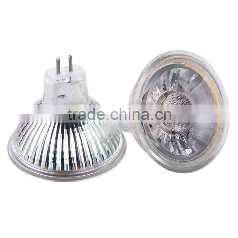 5W 400LM MR16 LED Glass COB Spot Light AC85-265V GU5.3 LED Light