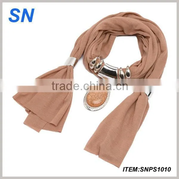 Latest fashion New design elephant pendant scarf, pendant jewelry Scarf