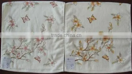 hot sales cotton velour bamboo fibre embroidery design fancy hand towels