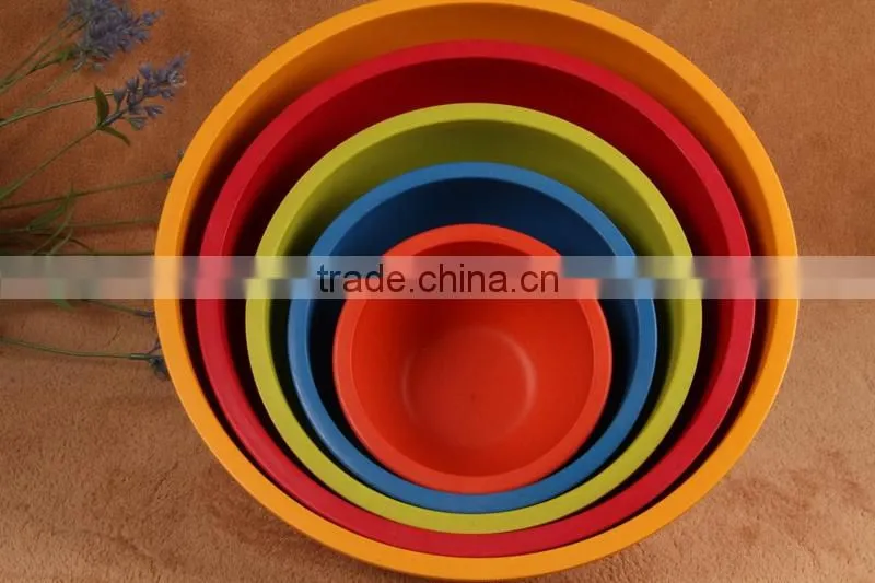 Eco-friendly Bamboo fiber Salad Bowl 5set