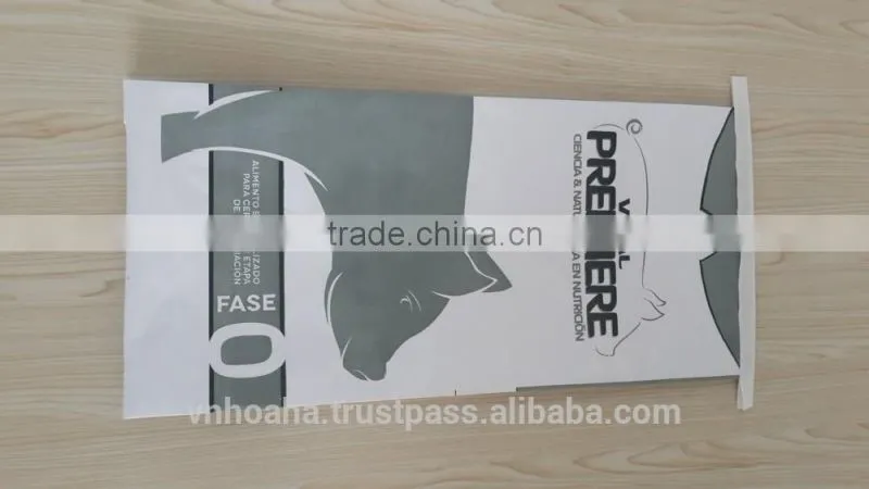 25kg high quality back-seamed pp woven paper sack made in vietnam