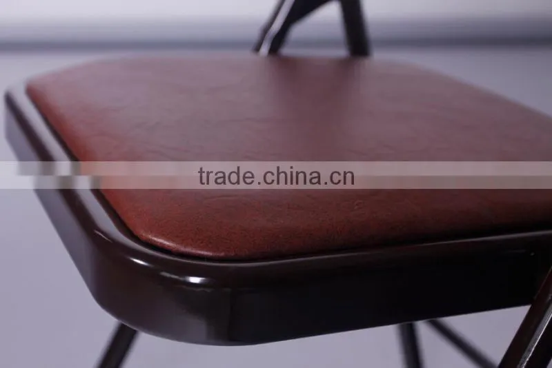 hot cheap PU leather folding chair with metal frame 1083A