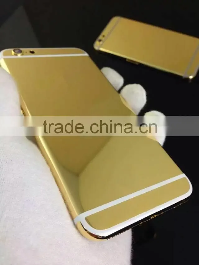 new products 2016 for iphone 6s back housing 24kt gold with full buttons
