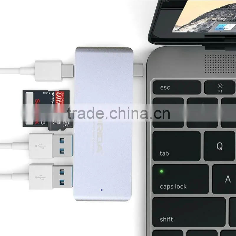 Type C USB combo connector USB C HUB and card reader for macbook