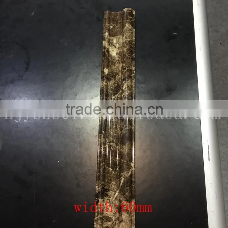 Imitation marbled / wooden PVC windowsill, PVC door frame lines and PVC decorative lines