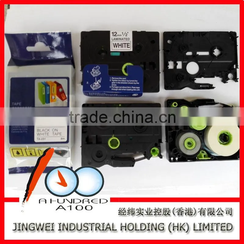 Cheap Price &High quality compatible brother P-TOUCH printer label tape black on white 24mm TZ2-251