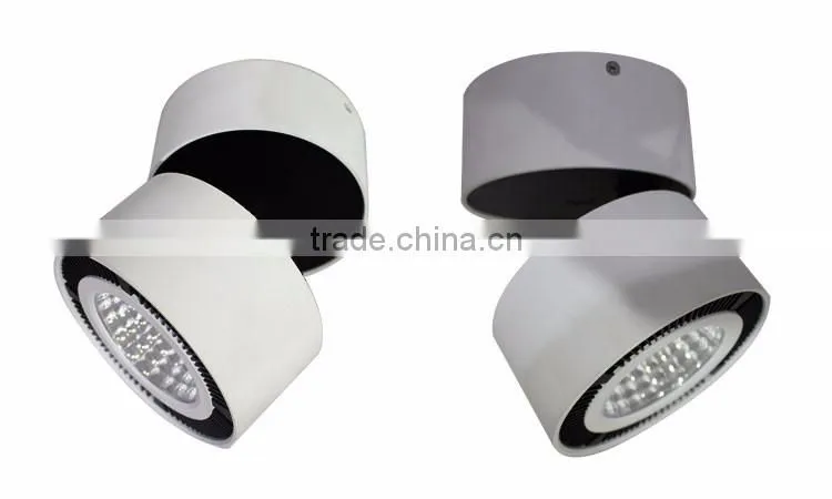 SAA Approved White/chrome LED Surface Mounted Downlight with 12w