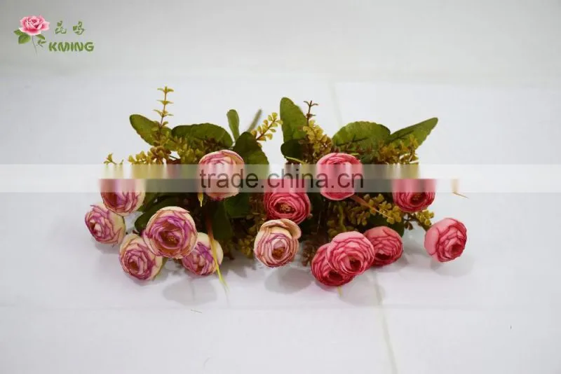 New launched Wholesale soft multicolor mini decoration wedding flower for wedding car