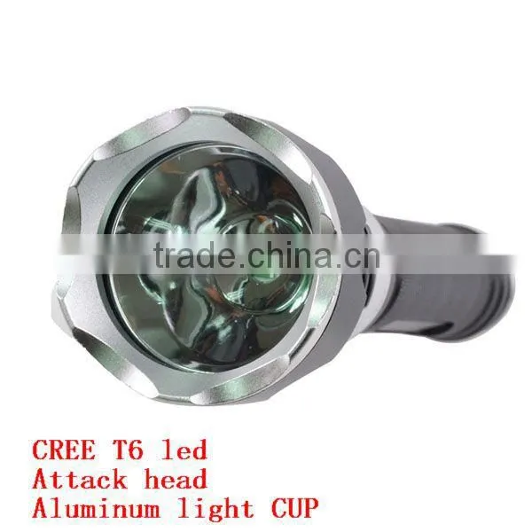 2*18650 battery high power led underwater diving flash light