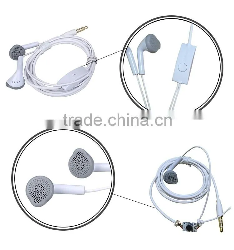 Alibaba wholesale original white earphone with noise cancelling for samsung
