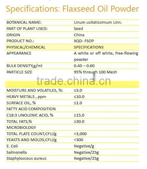 ALA 56% Flax seed oil powder