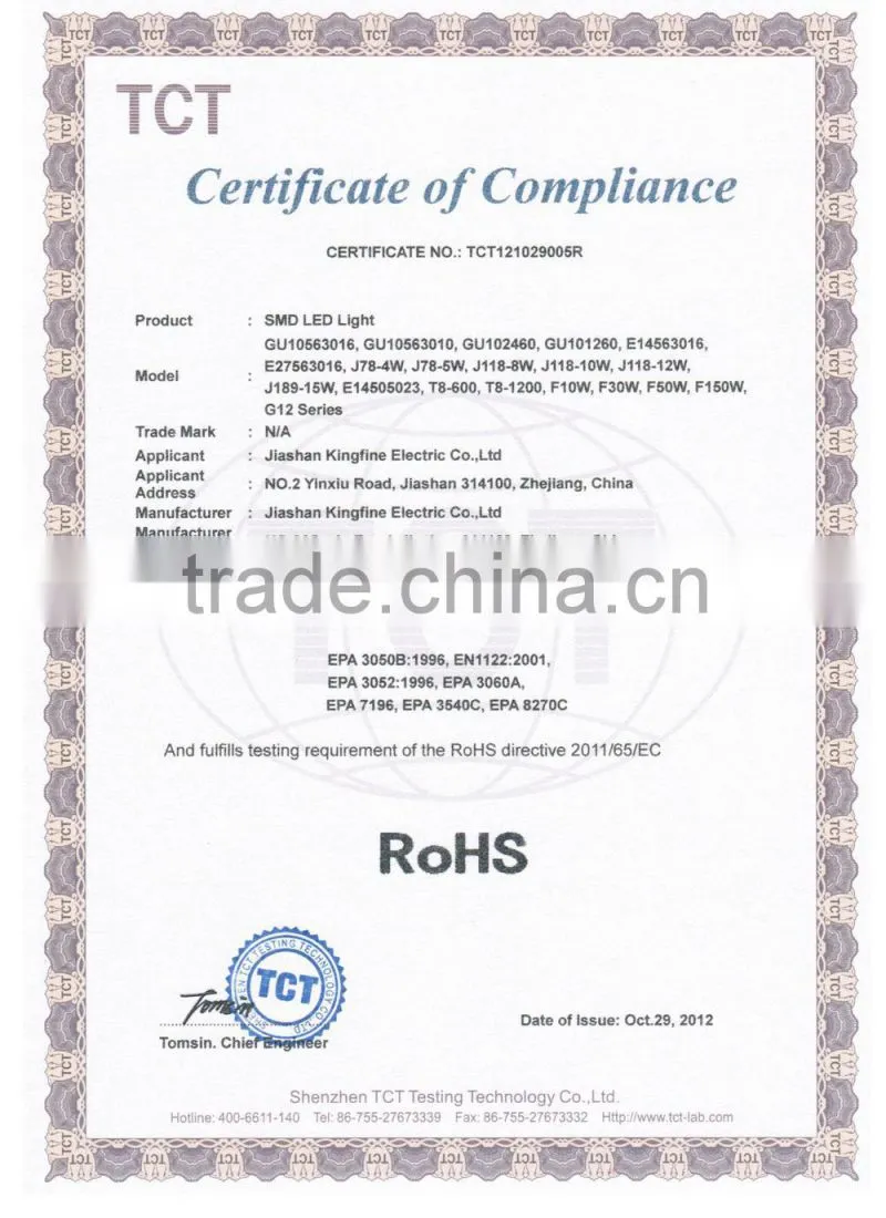 CE RoHS Round 6 5050SMD 1.2w LED G4 8mm LED Light