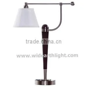 UL Listed Hotel Table Lamp With Power Outlet Swing Arm And Base Switch T50032