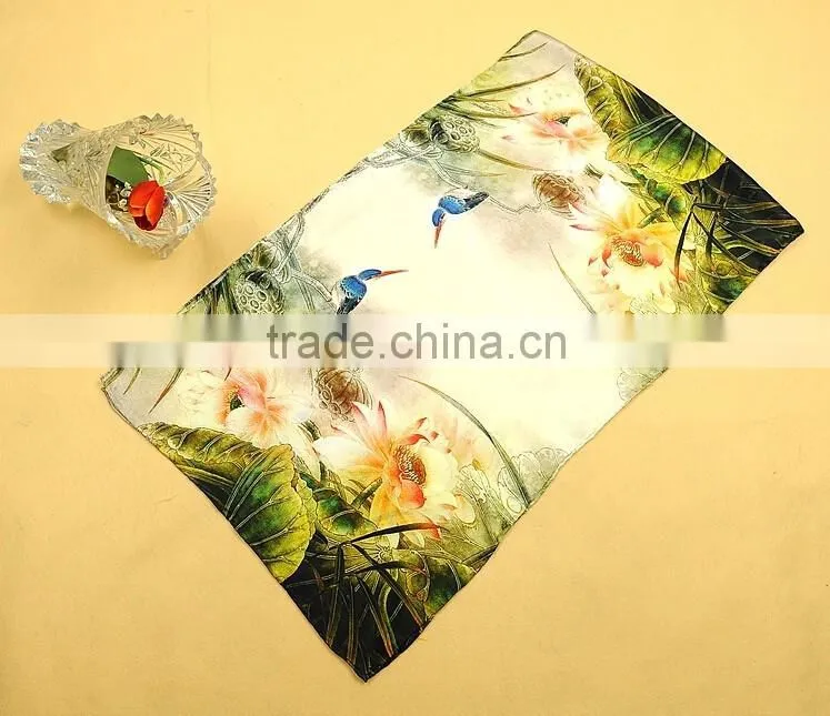 Beautiful 100% silk paint printed long silk scarves scarf