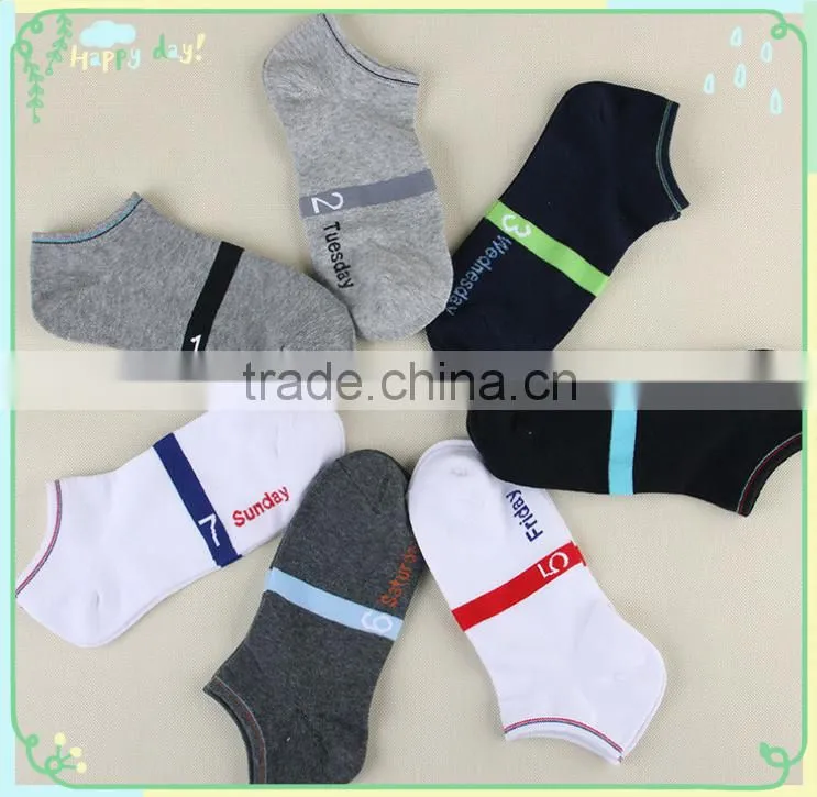 custom days of the week cotton socks man disposable socks