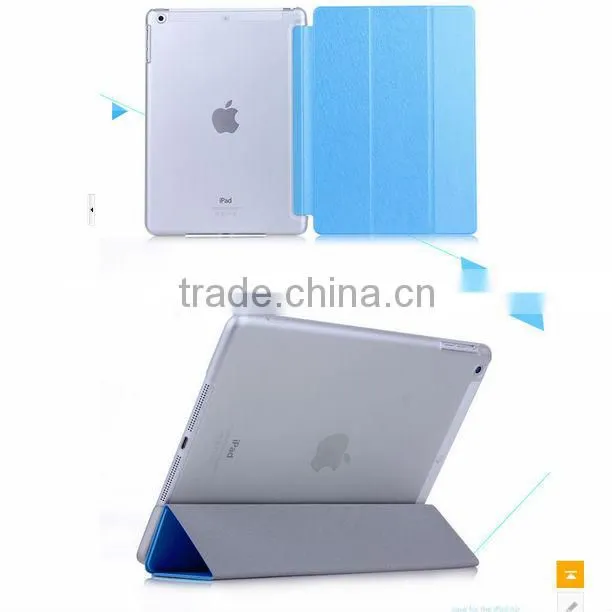 PU leather three folder best for ipad air case D0110