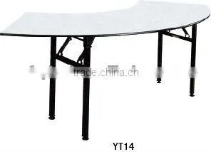 white restaurant table pvc round folding table YT15