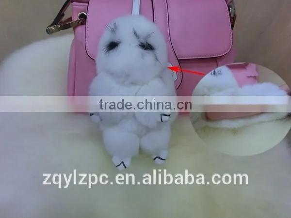 Plush rabbit keychain
