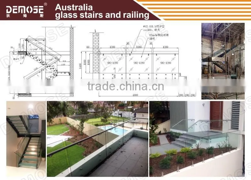 demose plexiglass railing for balcony