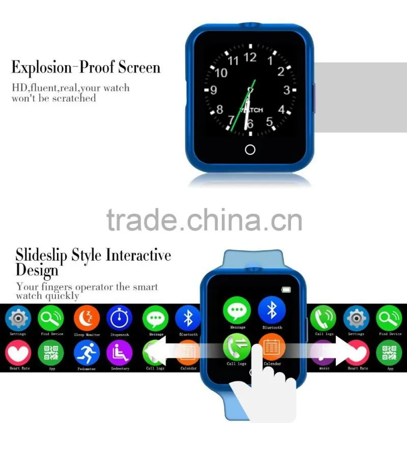 C88 Sync Notifier Support SIM TF Card Camera Smartwatch For IPhone IOS Android For Samsung Sony Xiaomi Smart Bluetooth Watch