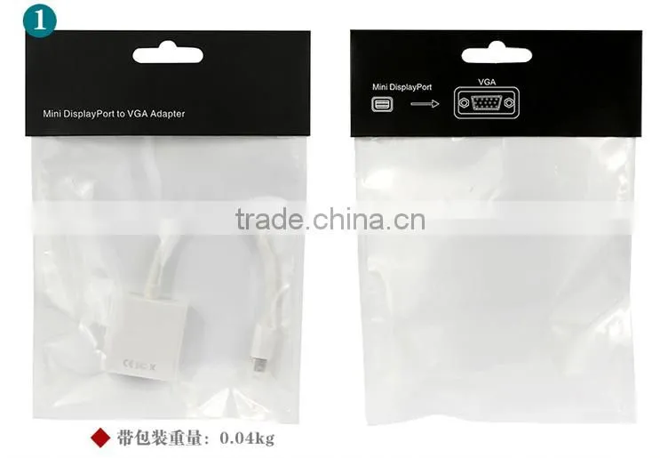 High Quality New Arrival Thunderbolt Mini Displayport DP to VGA Cable