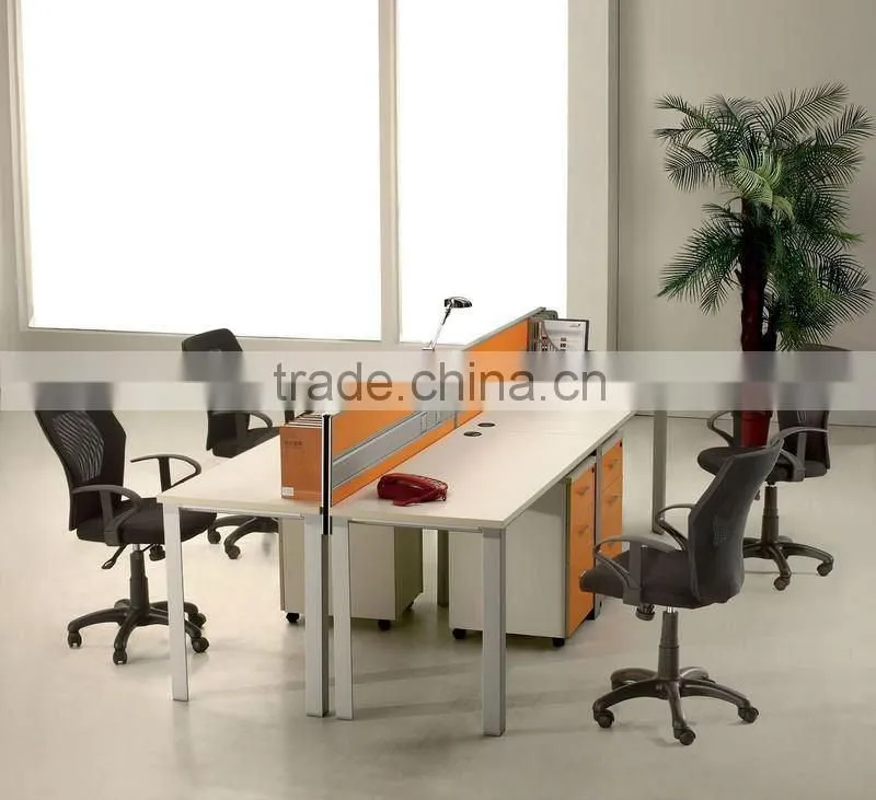 popular aluminium furniture partition workstation with glass screen