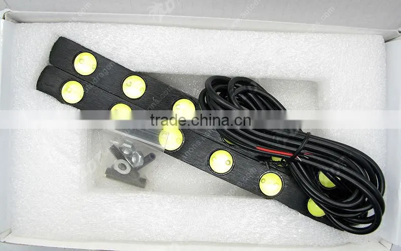 2 x Super White 6LED Car Daytime Running Light DRL Daylight Kit 12V DC Head Lamp