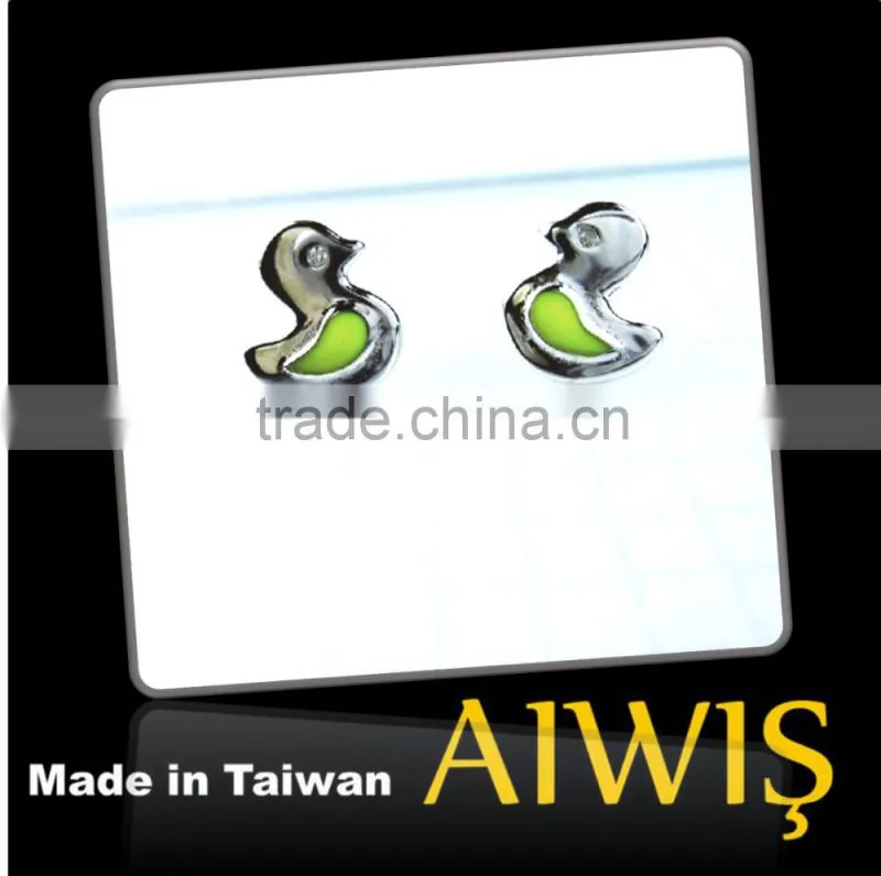 Hottest High Quality Cute Duck Deisgn Sterling Silver Earring Gifts