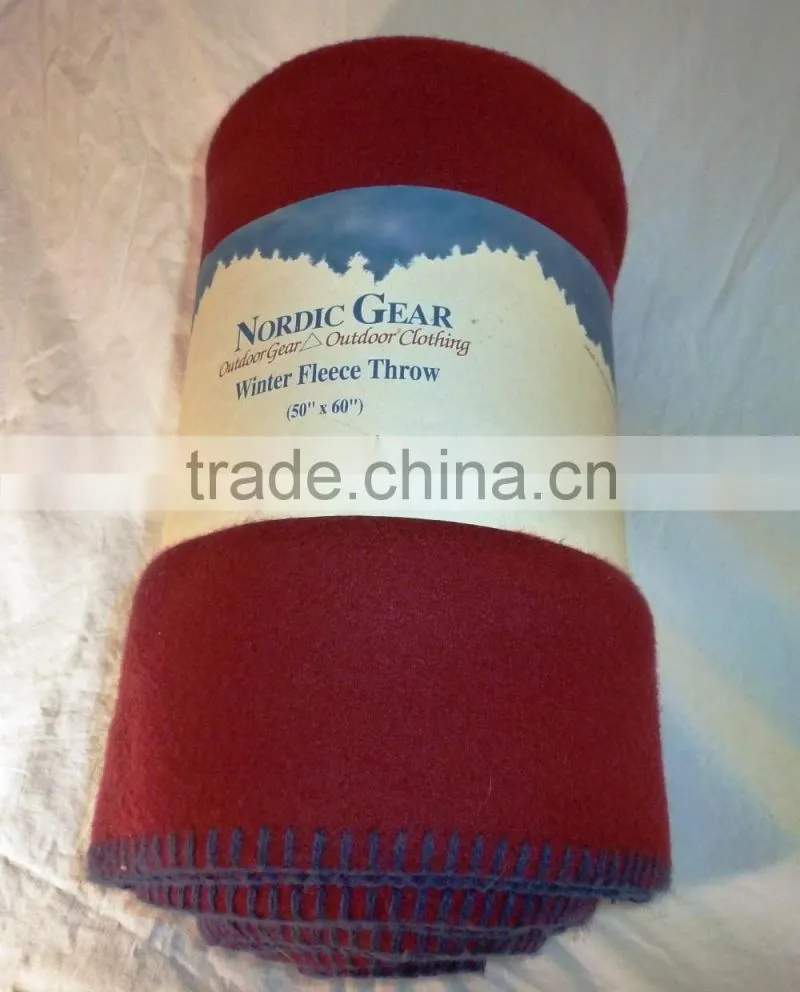 cheap promotional polar fleece gifts blanket in solid color