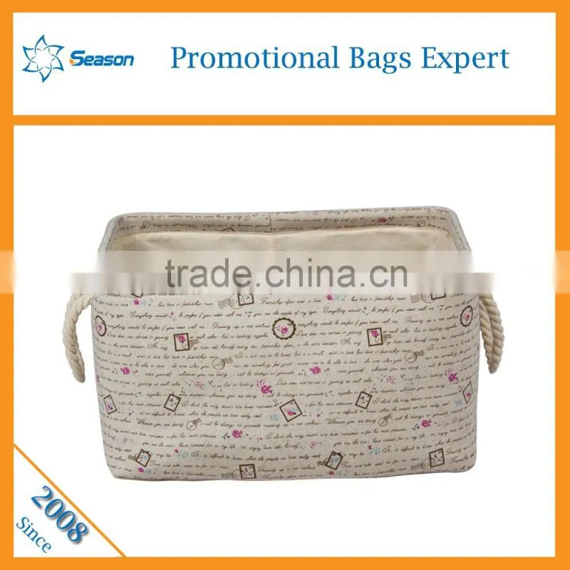 2016 hot selling canvas folding laundry basket