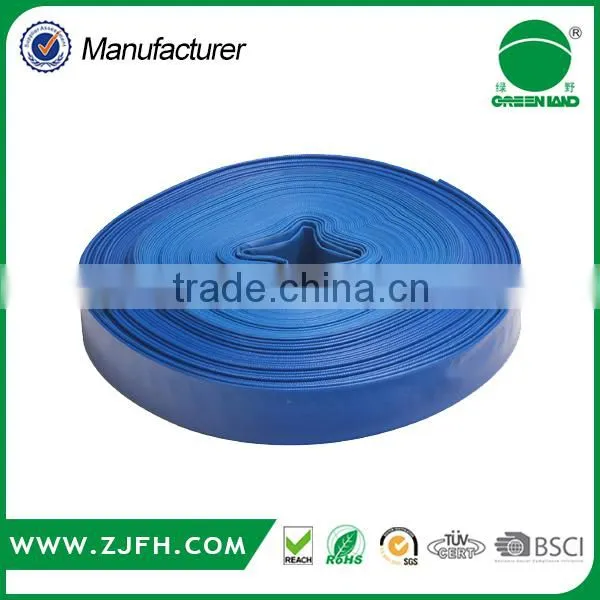 blue red color 2bar 3bar 4bar PVC layflat hose water irrigation high quality