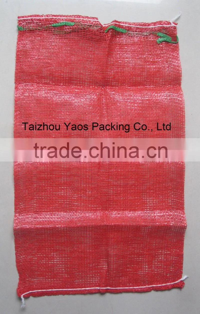 red PP tubular mesh bag onion circular tubular bag