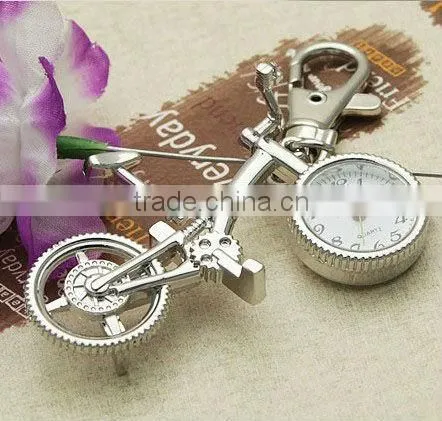 unique bike shape key chain quartz watch