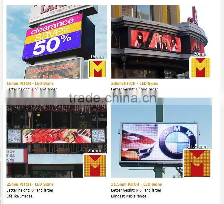 Asram 32X128pixel P7.62mm red green indoor dot matrix led message display sign with scrolling moving text